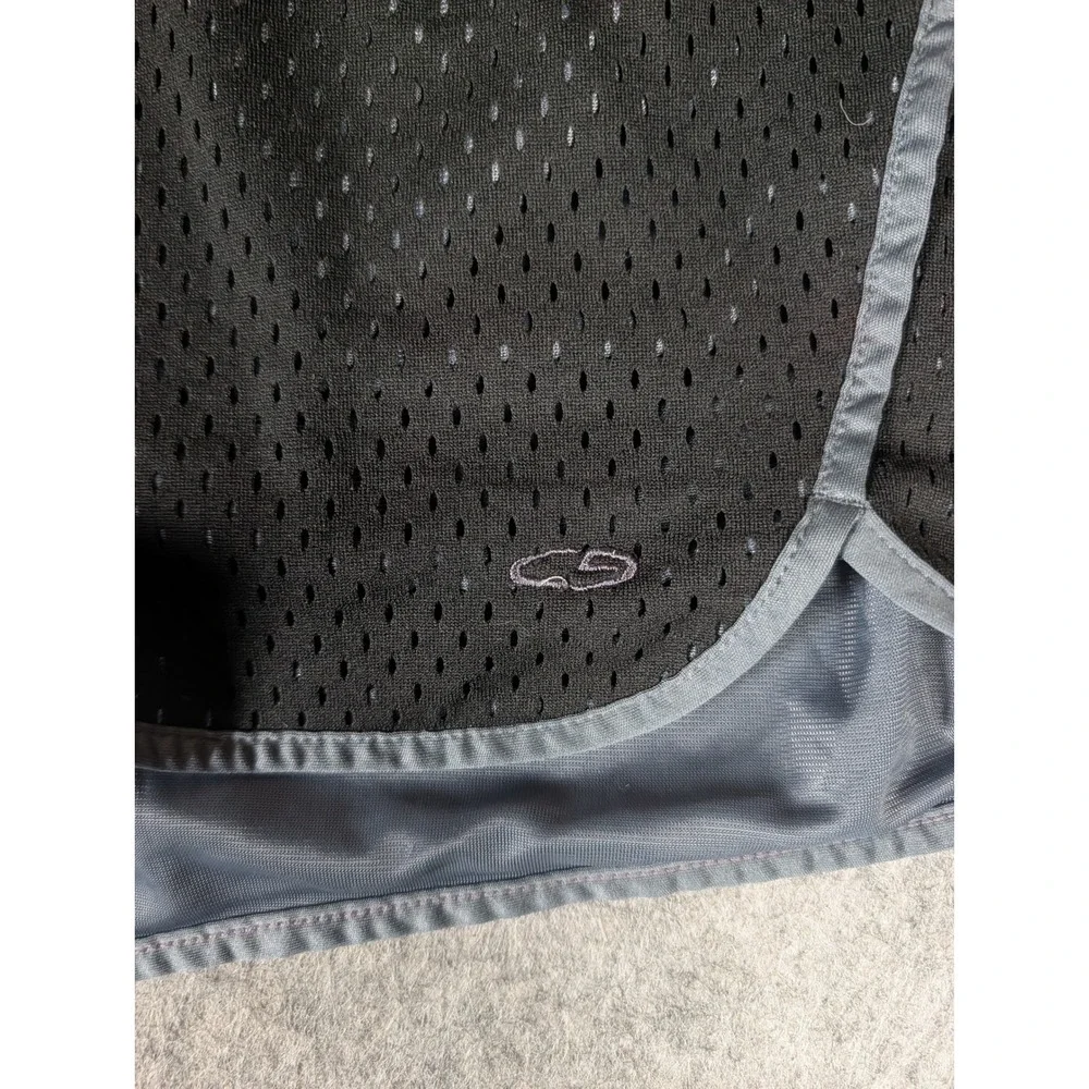 Champion Duo Dry Mens Black Grey Mesh Athletic Running Shorts Elastic Waist